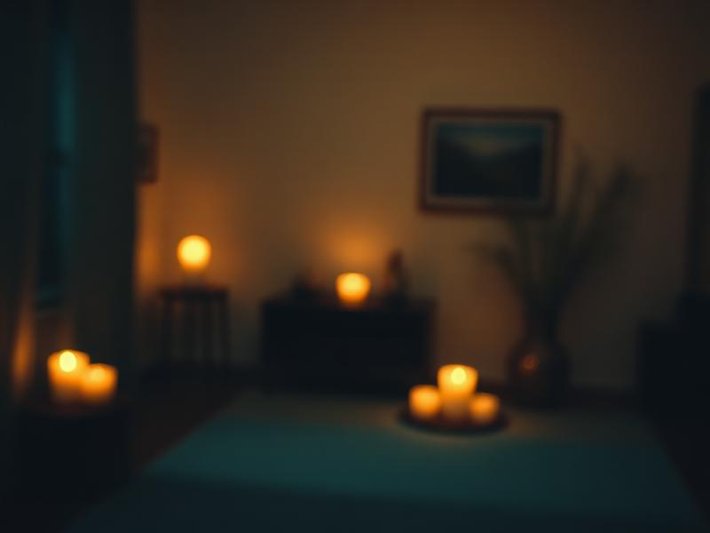 Softly lit room with warm light